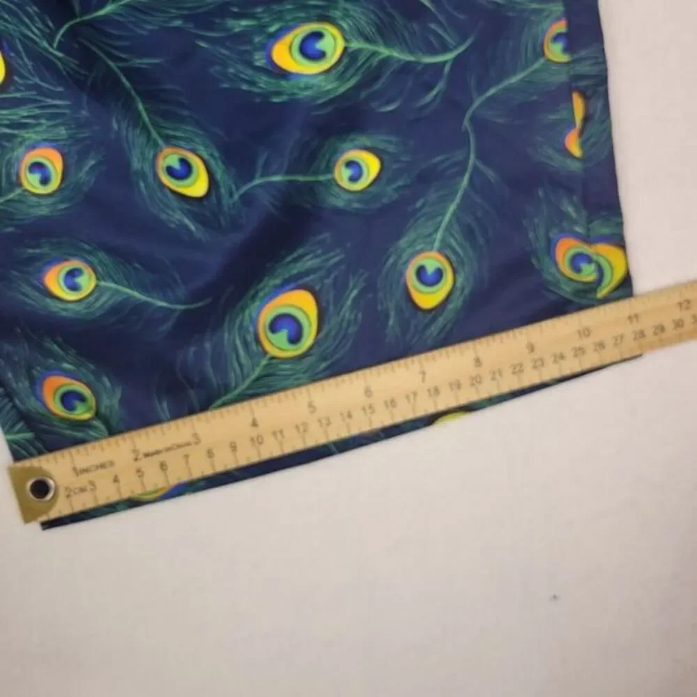 Hreski Performance Golf Shorts Men's Sz 42 x 12‎ Peacock Crazy Loud